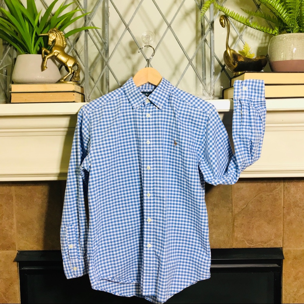 COPY - Ralph Lauren Polo checkered gingham dress shirt L